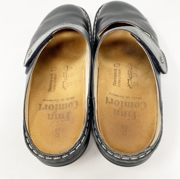 Finn Comfort Stanford MaryJane Clogs Leather Black 38 EUR Women’s - Picture 5 of 12